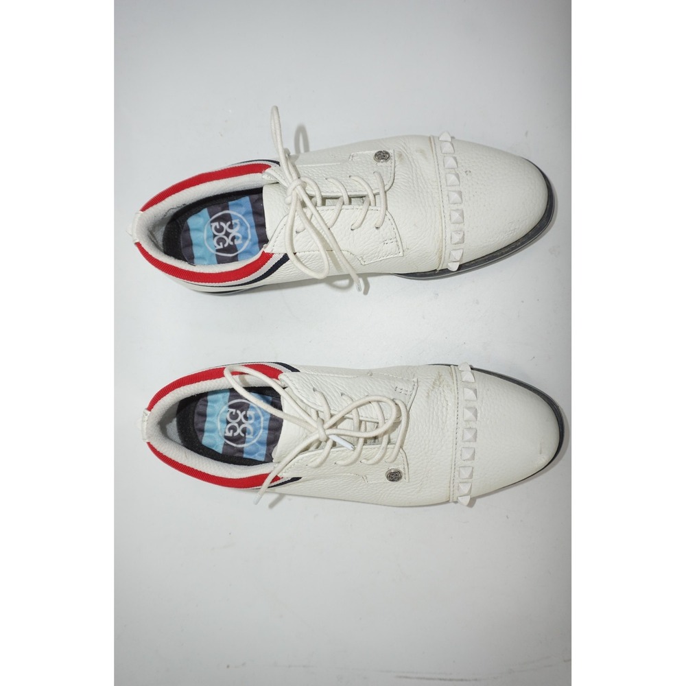 G/FORE Golf Shoes Womens Size 7.5 White Gallivanter Studded Leather G4LS21EF06 - Picture 5 of 7